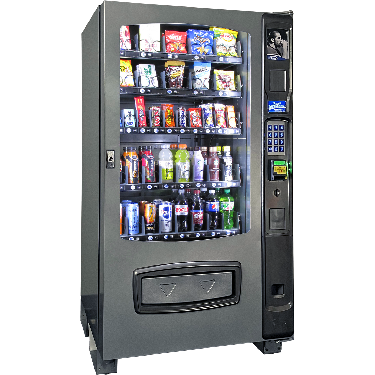 Seaga Envision ENV5C 5-Wide, Combo Snack & Beverage Glass Front Merchandiser
