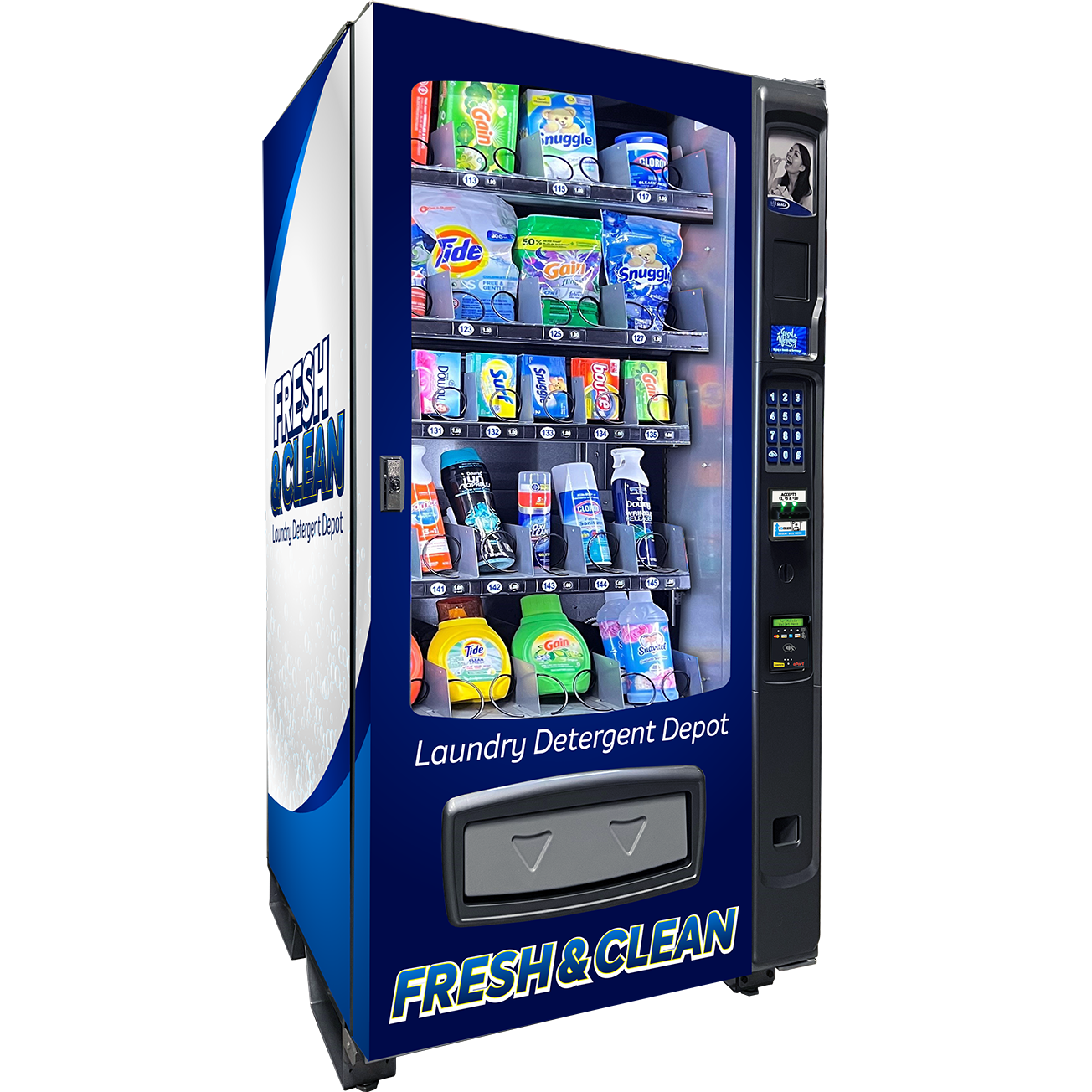 Seaga Envision ENV4L 4-Wide, Laundry Glass Front Merchandiser