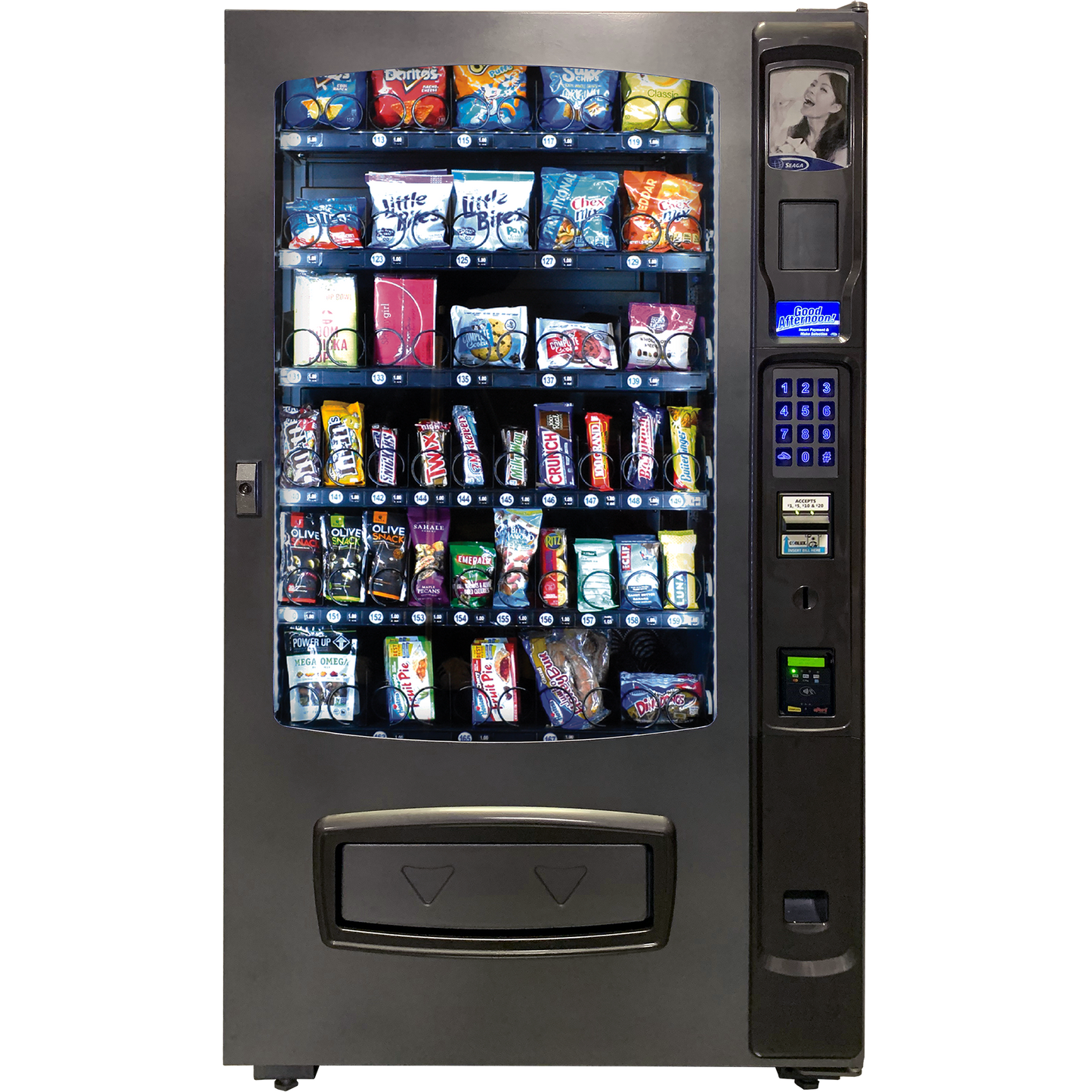 Seaga Envision ENV5S 5-Wide, Snack Glass Front Merchandiser