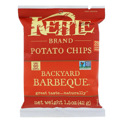 Kettle Brand Potato Chips Backyard Barbeque 1.5 Oz - 2 Cases of 24 (Total 48 Bags)